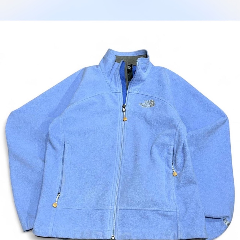 Women’s light blue fleece North Face jacket